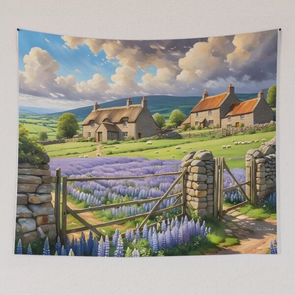 Item preview, Landscape, Houses and a Stone Fence designed and sold by Nira Dabush.