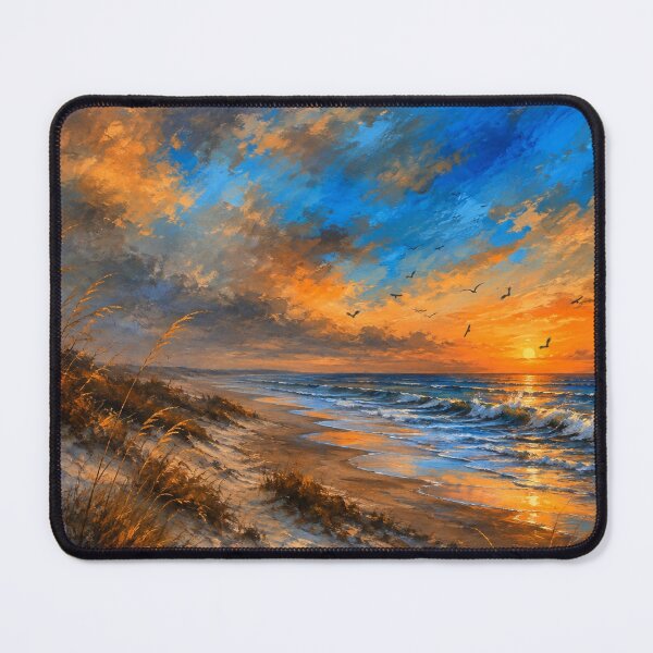 Item preview, Sunset Ocean Beach Coastal Landscape designed and sold by Joey Santiago.