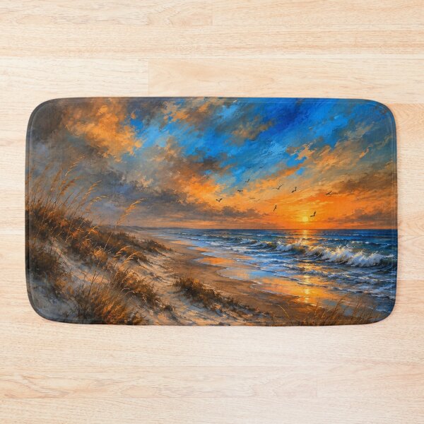 Item preview, Sunset Ocean Beach Coastal Landscape designed and sold by Joey Santiago.