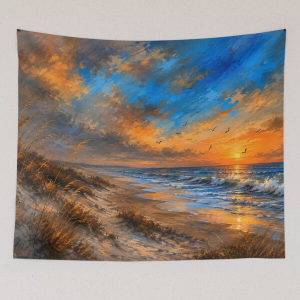 Item preview, Sunset Ocean Beach Coastal Landscape designed and sold by Joey Santiago.