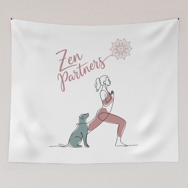 Item preview, Zen Partners Woman and Dog Lunge for Meditation and Spiritual designed and sold by 108stillness.