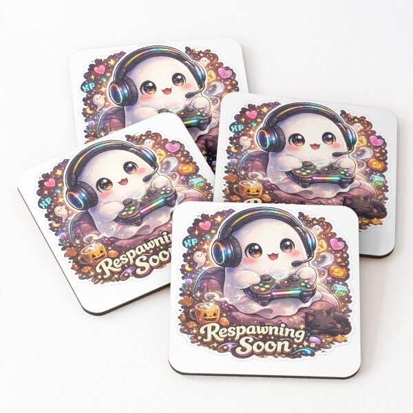 Item preview, Respawning Soon Cute Gaming Ghost Stickers designed and sold by RDcollections.