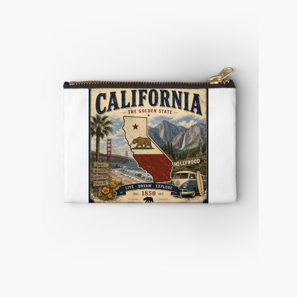 Item preview, California Vintage Travel Poster | The Golden State designed and sold by SlanPOD.