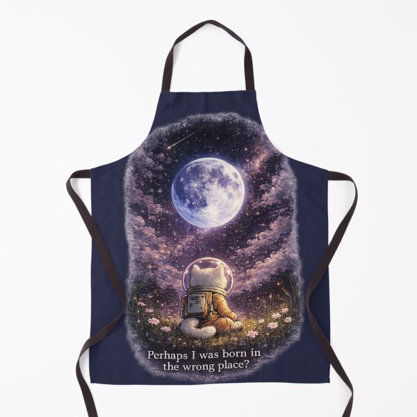 Item preview, Astronaut cat in space - Perhaps I was born in the wrong place? designed and sold by DreamCloths12.
