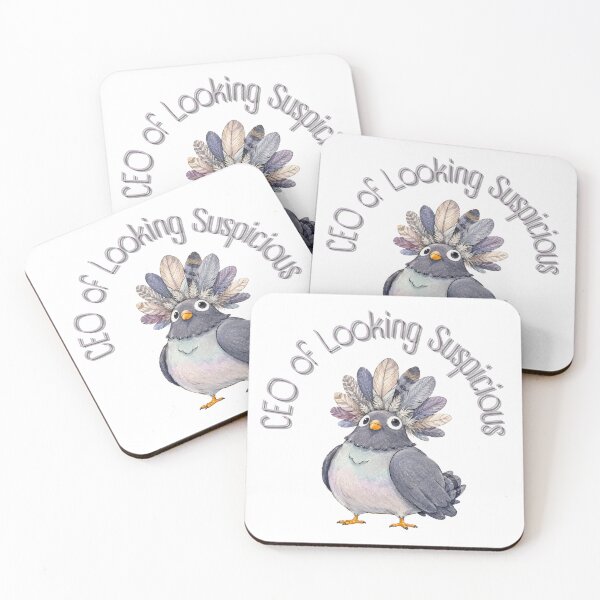 Item preview, CEO of Looking Suspicious | Funny Kawaii Pigeon Meme Design designed and sold by HelgaCraftery.