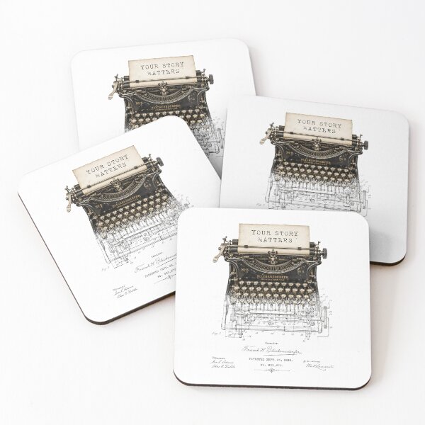 Item preview, Your Story Matters – Vintage Typewriter Patent Art designed and sold by thepatentstudio.