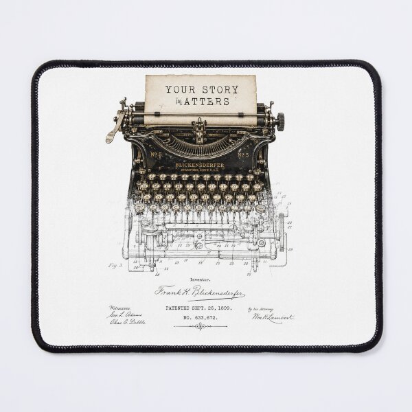 Item preview, Your Story Matters – Vintage Typewriter Patent Art designed and sold by thepatentstudio.
