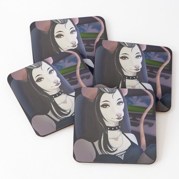 Item preview, Midnight Mouse Girl Gothic Portrait designed and sold by PeaceTypo.