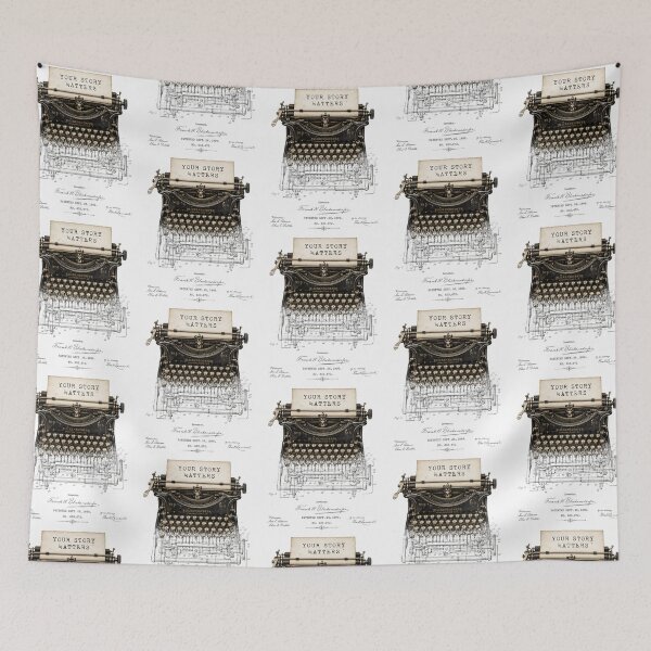 Item preview, Your Story Matters – Vintage Typewriter Patent Art designed and sold by thepatentstudio.