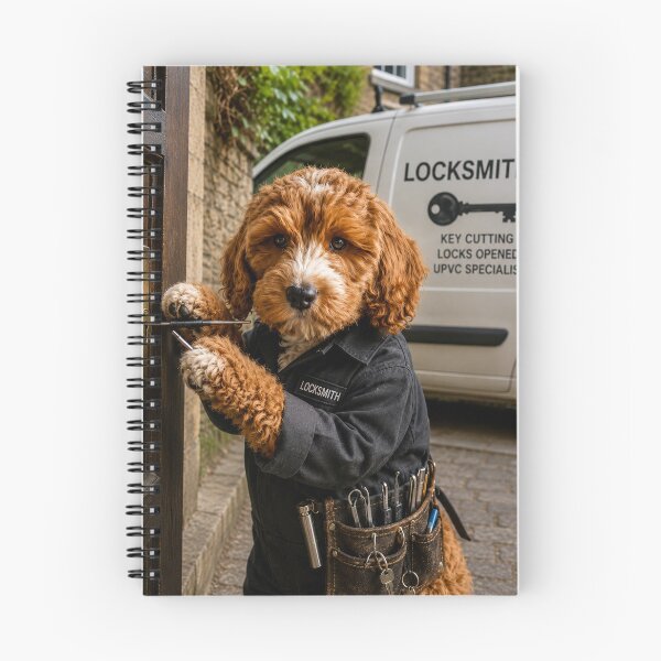 Item preview, Locksmith Dog at Work, Lock Picking and Door Repair Scene designed and sold by Paul Thompson Photography.