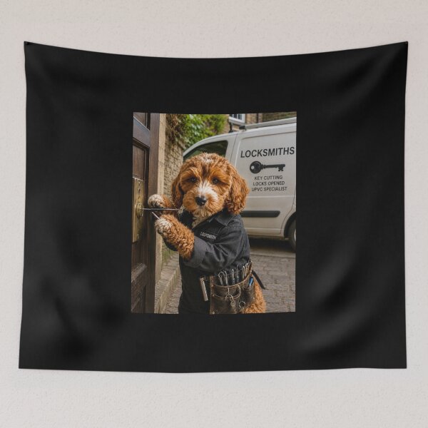 Item preview, Locksmith Dog at Work, Lock Picking and Door Repair Scene designed and sold by Paul Thompson Photography.