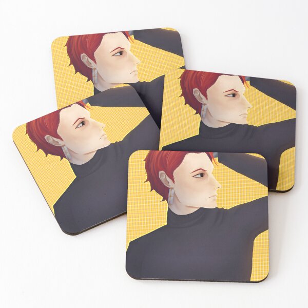 Item preview, Crimson Hair Against the Golden Grid designed and sold by PeaceTypo.
