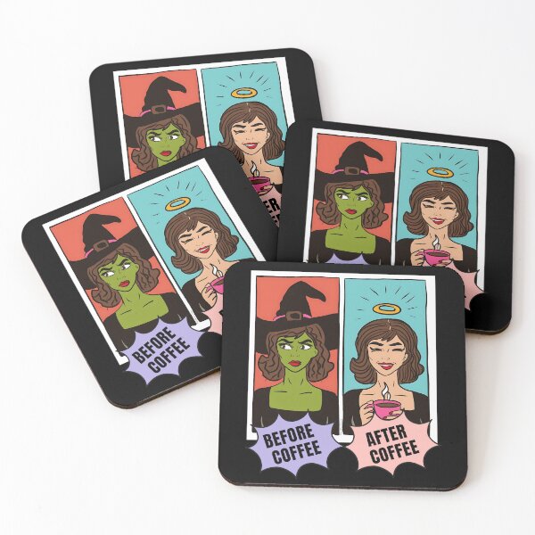 Item preview, Witch Before Coffee Funny Warning Comic Pop Art designed and sold by Tiendita-Arroyo.