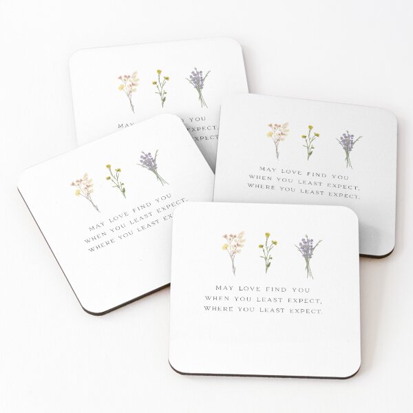 Item preview, Minimalist Floral Quote  | May Love Find You When You Least Expect | Botanical Aesthetic Design designed and sold by MimiSabu.