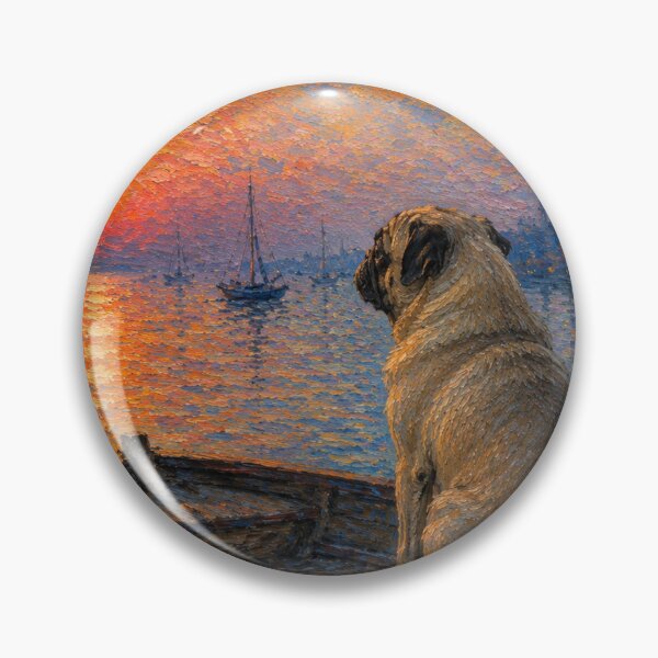 Item preview, Pug Dog | Impressionist Fine Art designed and sold by Petsthetic.