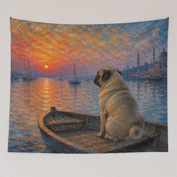 Item preview, Pug Dog | Impressionist Fine Art designed and sold by Petsthetic.