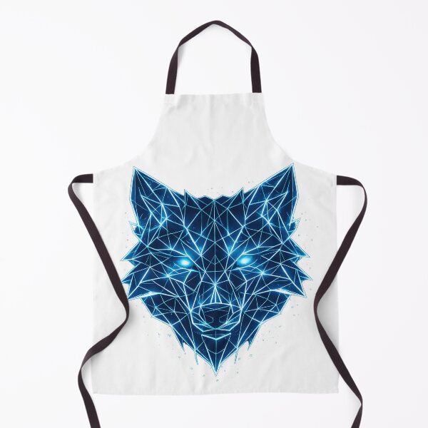 Item preview, Blue Polygon Wolf Geometric Neon Animal Head designed and sold by CreativeMindsetLab.