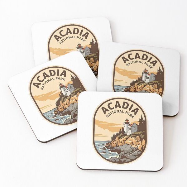 Item preview, Acadia National Park Maine Vintage Lighthouse Badge designed and sold by LittleArij.