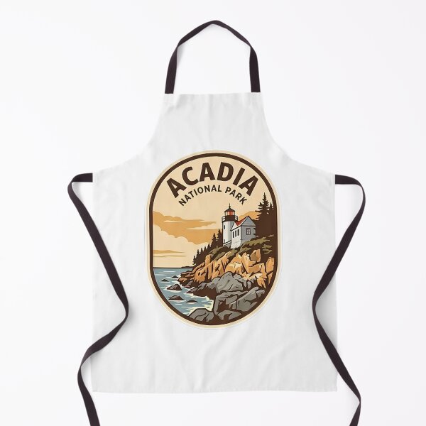 Item preview, Acadia National Park Maine Vintage Lighthouse Badge designed and sold by LittleArij.