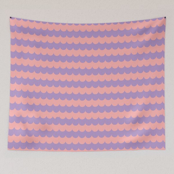Item preview, Pink and purple scallop pattern designed and sold by RebelCatStudios(RCS).