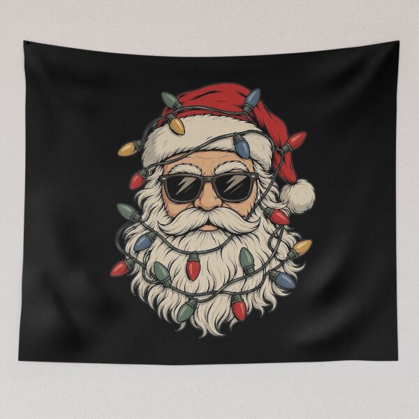 Item preview, Funny Cool Santa Claus Face Retro Christmas Lights Men Boys designed and sold by clothesy7.