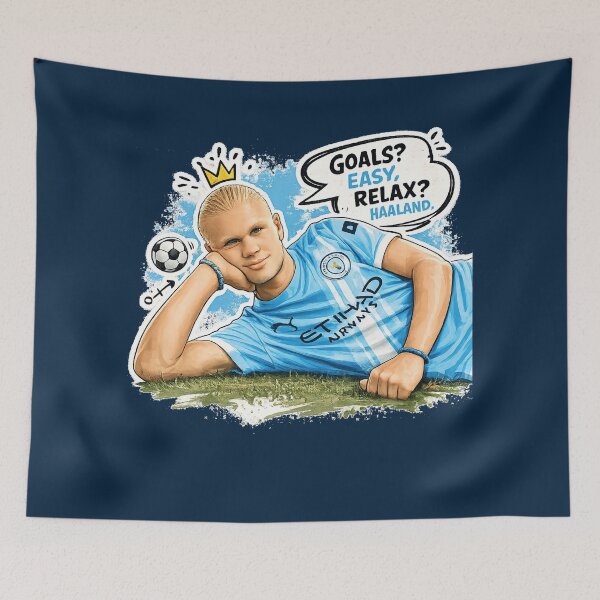 Item preview, Funny Erling Haaland Cartoon T-Shirt | Relaxing Soccer Star Vector Art | Football Fan Gift | Sticker Style Illustration designed and sold by BongLines.