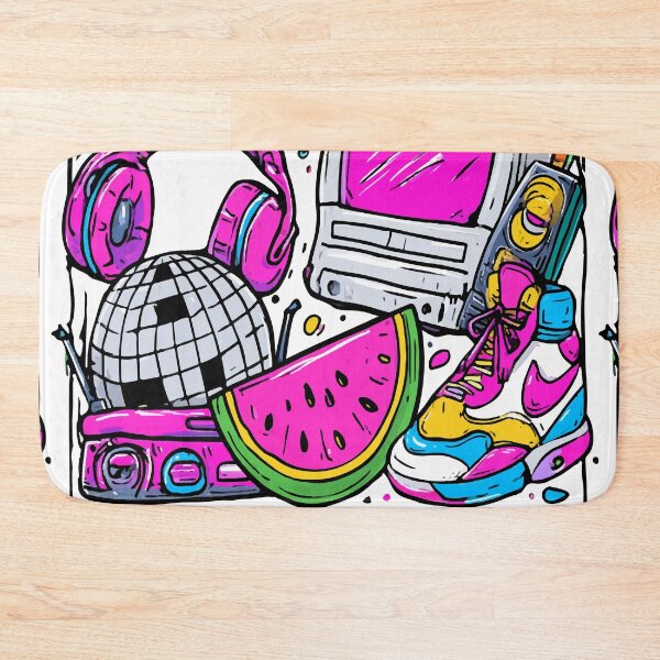 Item preview, Colorful Retro 90s Miami Gamer Disco Ball Print Pattern designed and sold by RichardRags.