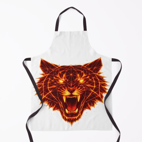 Item preview, Fiery Polygon Tiger Neon Geometric Predator designed and sold by CreativeMindsetLab.