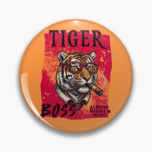Item preview, Tiger Boss Design – Funny Tiger with Cigar Mafia Style Badass Animal Gift designed and sold by PixelsPaws.