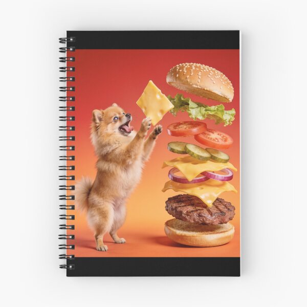 Item preview, Pomeranian Spitz Wants to Eat Giant Cheeseburger designed and sold by OksArtStudio.