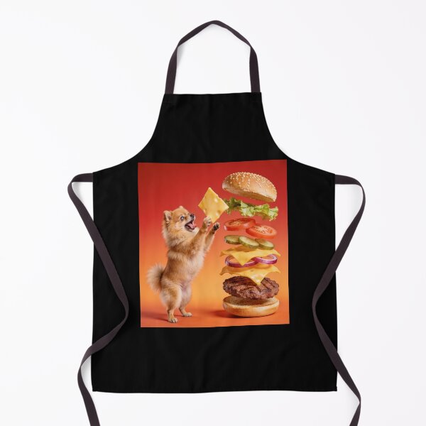 Item preview, Pomeranian Spitz Wants to Eat Giant Cheeseburger designed and sold by OksArtStudio.