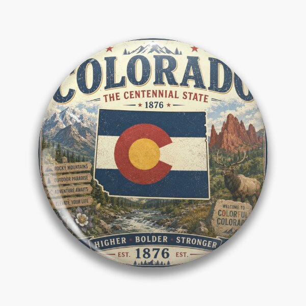 Item preview, Colorado Vintage Travel Poster | The Centennial State designed and sold by SlanPOD.