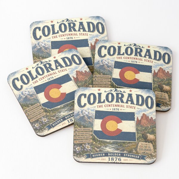 Item preview, Colorado Vintage Travel Poster | The Centennial State designed and sold by SlanPOD.