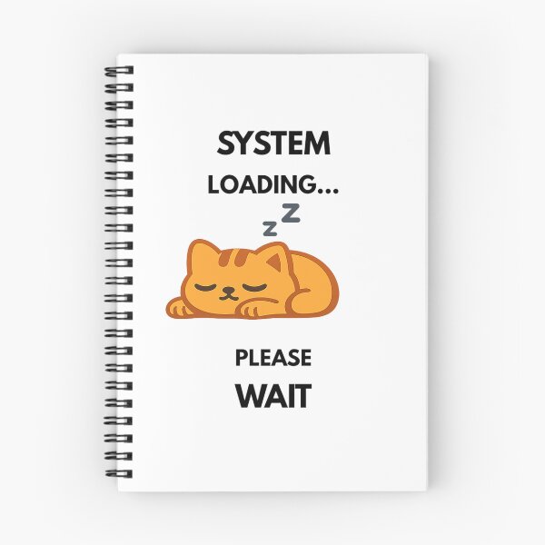 Item preview, System Loading... Please Wait | Funny Sleeping Cat Sticker | Cute Cat Meme designed and sold by Savage Cat Quotes.