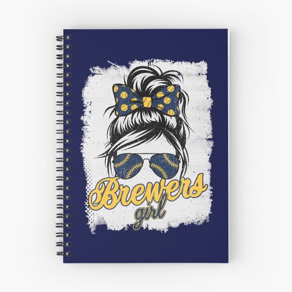 Item preview, Vintage Brewers Girl Messy Bun Distressed Sports Fan Team Spirit designed and sold by RockTheFeal.