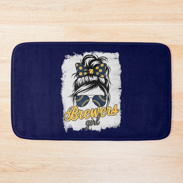 Item preview, Vintage Brewers Girl Messy Bun Distressed Sports Fan Team Spirit designed and sold by RockTheFeal.