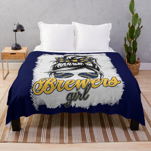 Item preview, Vintage Brewers Girl Messy Bun Distressed Sports Fan Team Spirit designed and sold by RockTheFeal.
