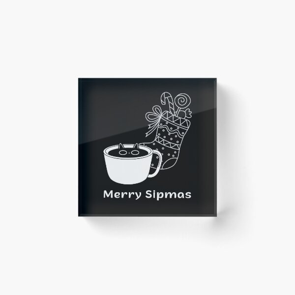 Item preview, Merry Sipmas | Espresso Yourself Cats | Funny Christmas Coffee Cat designed and sold by ContigoART.