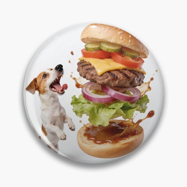 Item preview, Jack Russell Terrier Wants to Eat Giant Cheeseburger designed and sold by OksArtStudio.