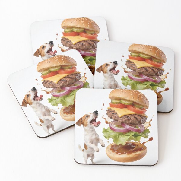 Item preview, Jack Russell Terrier Wants to Eat Giant Cheeseburger designed and sold by OksArtStudio.