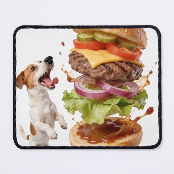 Item preview, Jack Russell Terrier Wants to Eat Giant Cheeseburger designed and sold by OksArtStudio.