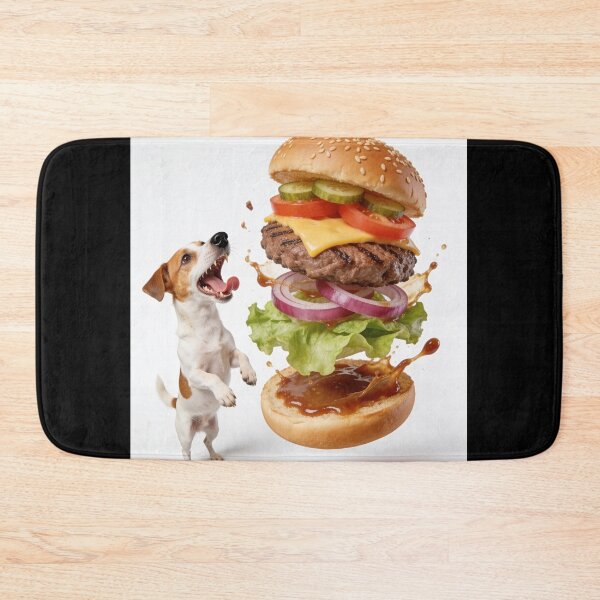 Item preview, Jack Russell Terrier Wants to Eat Giant Cheeseburger designed and sold by OksArtStudio.