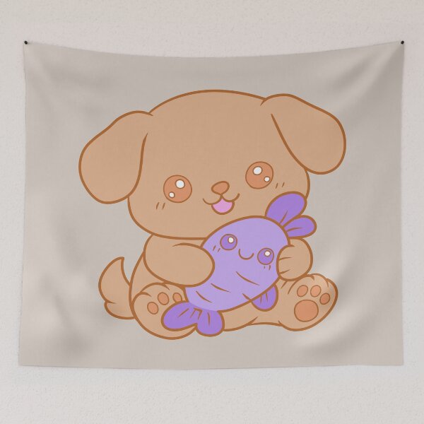 Item preview, Cute Kawaii Brown Puppy designed and sold by Phyllya Design.