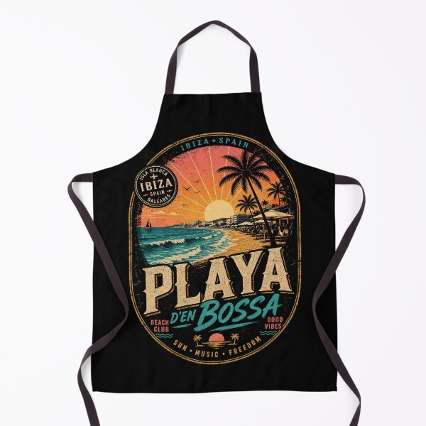 Item preview, Playa d’en Bossa Ibiza Vintage Travel Badge, Mediterranean Beach Club Vibes designed and sold by Jandedan.