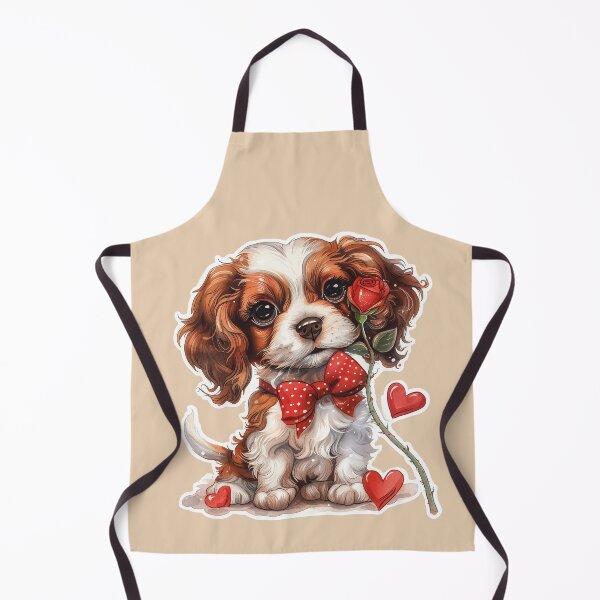 Item preview, Sweet Cavalier King Charles Spaniel with Rose designed and sold by Erika Kaisersot.