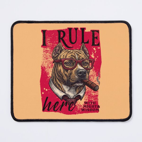 Item preview, Pitbull Boss Design – Funny Pitbull with Cigar Mafia Style designed and sold by PixelsPaws.