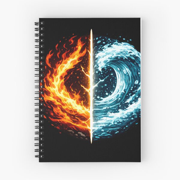 Item preview, Fire and Water Yin Yang Element Balance Art designed and sold by CreativeMindsetLab.