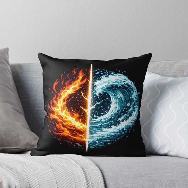 Item preview, Fire and Water Yin Yang Element Balance Art designed and sold by CreativeMindsetLab.
