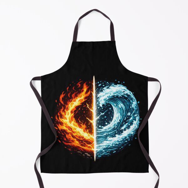 Item preview, Fire and Water Yin Yang Element Balance Art designed and sold by CreativeMindsetLab.