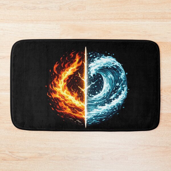 Item preview, Fire and Water Yin Yang Element Balance Art designed and sold by CreativeMindsetLab.